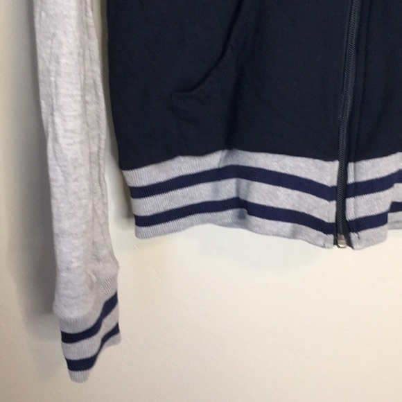 Youth Navy Blue Brasil Zipper light Hooded Jacket - Picture 3 of 11